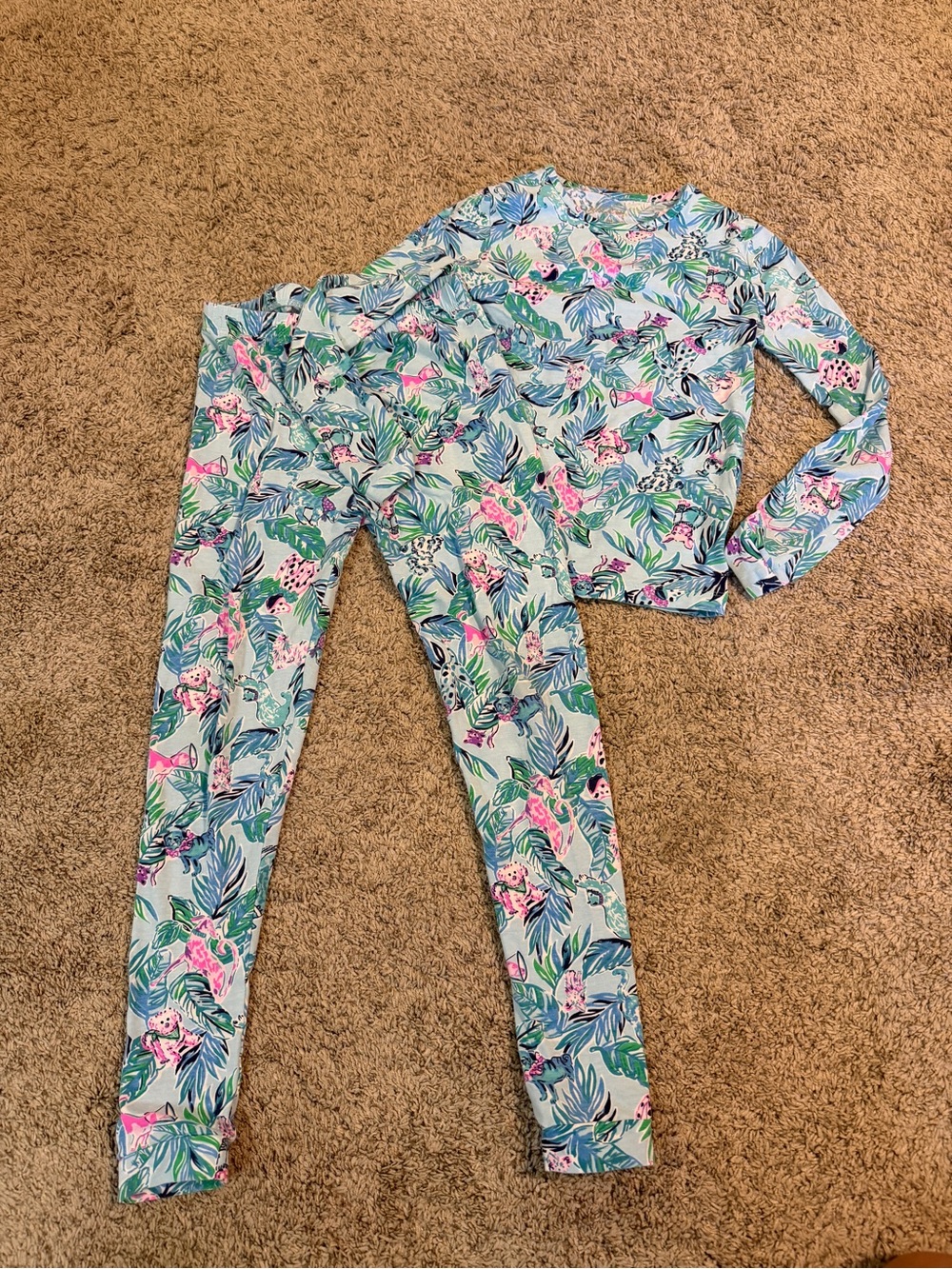 Lilly Pulitzer Girls’ Pajamas with a dog print